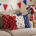 thumbnail image 6 of 2 Pack Outdoor Waterproof Throw Pillows,Independence Day Stripes and Stars Decorative Rectangle Pillow Case Patio Pillows for Chair Couch Sofa 20x12in, 6 of 9