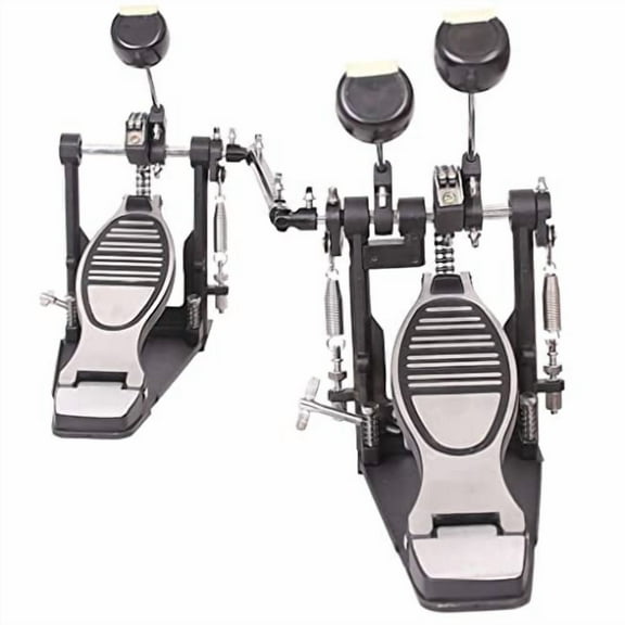 Double Bass Drum Peda, Double Chain Heavy Duty Double Drum Pedal, Kick Pedal with Drum Beater and Drum Key Suitable for Drum Set and Electronic Drums