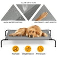 thumbnail image 2 of Large Elevated Dog Bed 50"x31"x8" - Breathable Textilene Mesh Cooling Cot for Large Dogs, 80lb Capacity, Indoor/Outdoor Use (Light Gray, 6.8 lbs), 2 of 10