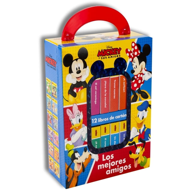 Disney: Mickey y sus Amigos - Los Mejores Amigos - Mi Primera Biblioteca - 12 Libros de Cartón - Blo