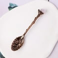 thumbnail image 6 of Mini Spoons, Coffee Espresso Spoon, Vintage Tea Spoon, Vintage Flower Carving Tea Coffee Dessert Spoon, Long Handle with Faux Crystal, Spoon Dinnerware for Tea & Cake Serving, 1Pc(Gold,4.3x1.1"), 6 of 9