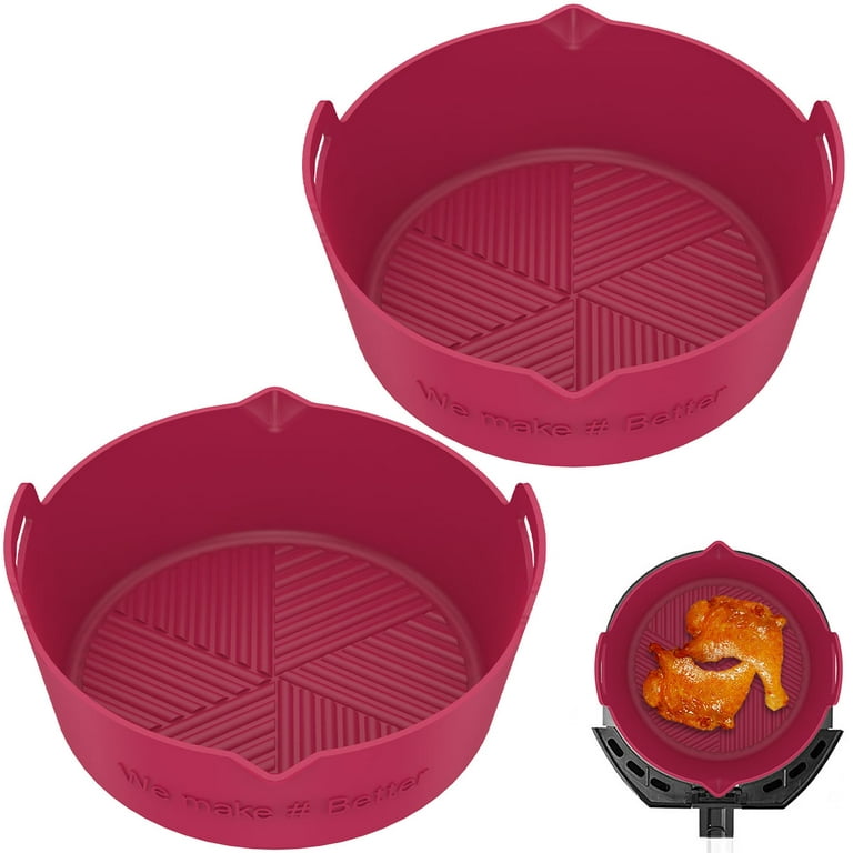 Gpoty 2022NEW 4PCS Air Fryer Silicone Pot for Ninja Foodi Dual  DZ20,Reusable Silicone Air Fryer Liner, Rectangle Air Fryer Basket for Ninja  8 QT Air Fryer Basket,Air Fryer Accessories 