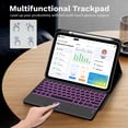 thumbnail image 5 of MoKo Keyboard Case for iPad A16 11th/10th Generation Case (2025/2022） with Pencil Holder,7 Colors Backlight Detachable Bluetooth Keyboard Case Cover,Black, 5 of 8