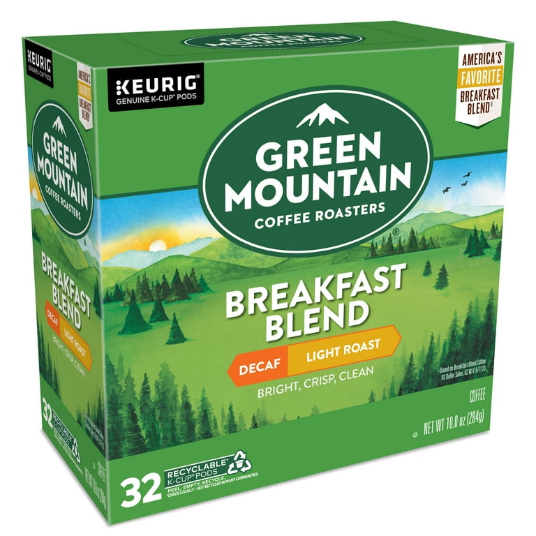 Green Mountain Coffee Roasters Decaf Breakfast Blend Light Roast K