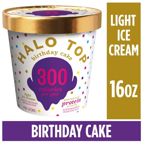 Halo Top Birthday Cake Light Ice Cream, 16 fl oz Walmart