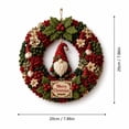 thumbnail image 2 of 3D Fabric Poke Wreath DIY Kit, Adorable Gnome Christmas Fabric Craft Kit, Creative Poke Art Project, Handmade Wreath for Porch Decor (Gnome), 2 of 3