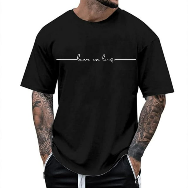 WEAIXIMIUNG T-Shirts pour Hommes Lot Graphique T-Shirt à Col Rond pour Homme Extensible Manches Courtes Basique Amincissant T-Shirt pour Muscles