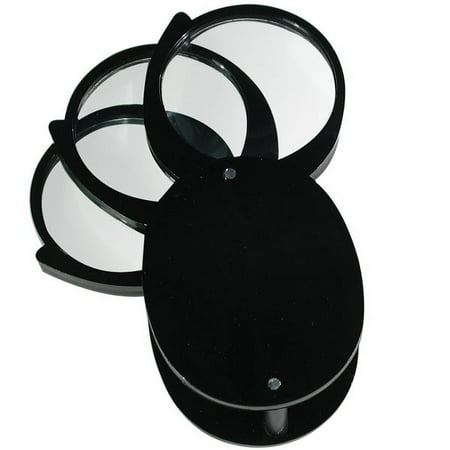 Reizen Folding Pocket Magnifier - 4x Plus 4x Plus 4 - 36mm