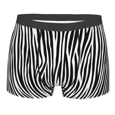 JUNZAN Zebra Skin Mens Underwear Boxer Briefs for Men’s - XX-Large
