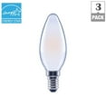 thumbnail image 4 of EcoSmart 40-Watt Equivalent B11 Candle Dimmable Energy Star Frosted Glass Filament Vintage LED Light Bulb Daylight (3-Pack), 4 of 4