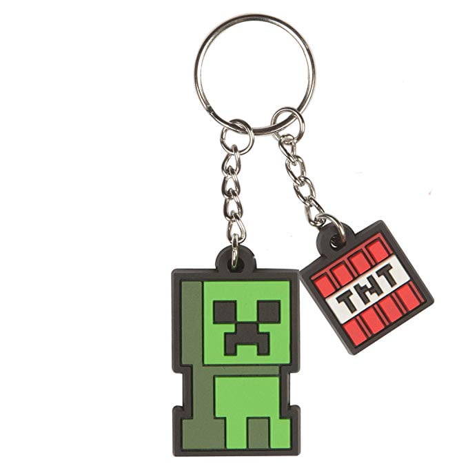 Minecraft Key Chain Minecraft Creeper Sprite w/TNT New j8319