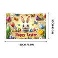 thumbnail image 3 of Fasiaou 1 Counts Easter Party Backdrop with Egg Bunny Design, Vinyl Photo Booth Background for Indoor Outdoor Celebrations, Holiday Decor Photography Prop, 3 of 4
