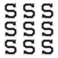 thumbnail image 1 of Uxcell Letras S Parches Negros de Planchar Letras S Parches Bordados para Ropa, Paquete de 9, 1 of 7