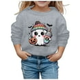 thumbnail image 1 of Chandails en Molleton à Capuche pour Filles Imprimé Mignon Manches Longues Col Rond Mode Vêtements pour Enfants Style Thème Halloween, 1 of 4