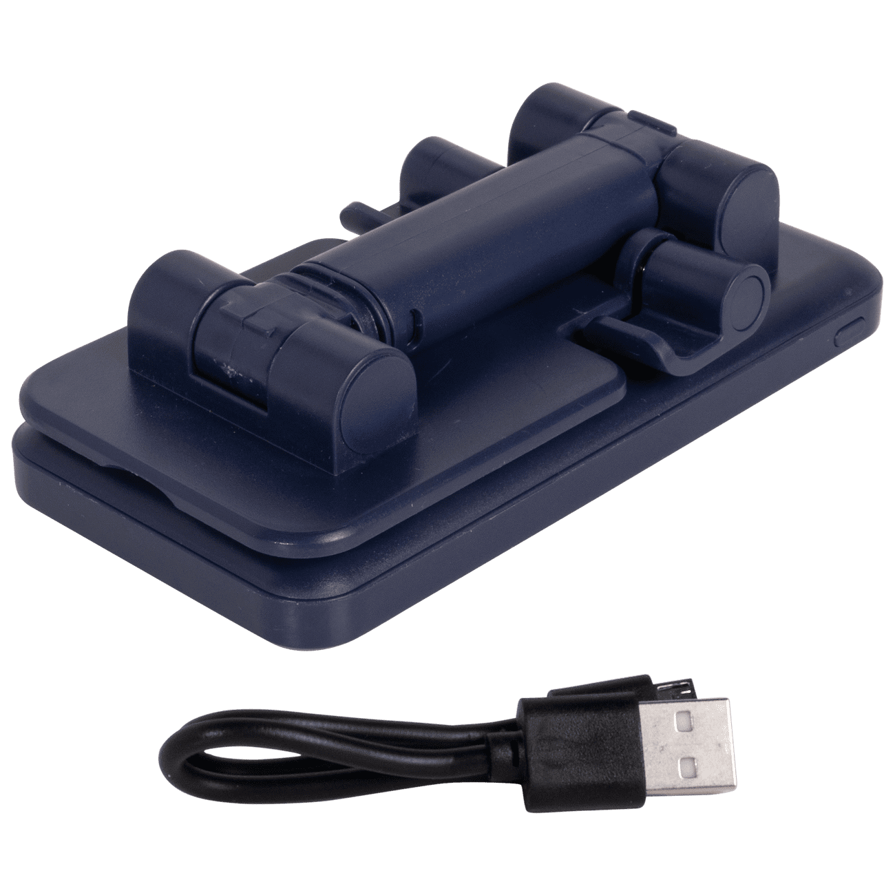 MaxCharge 10000mAh Desk Mount Backup Battery Power Bank with USB-C and Dual USB-A Ports, Blue