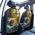 thumbnail image 4 of Zufioo Lazy Home Style Guinea Pig for Car Seat Kick-Proof Storage Pads 2 Pack, Anti-Stain Adjustable Car Seat Protectors for SUV, Jeep, Truck-One Size, 4 of 9