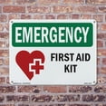thumbnail image 5 of First Aid Kit With Symbol OSHA Emergency Rigid Plastic Sign 14 Inch x 10 Inch - 5 Pack, 5 of 8