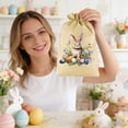 thumbnail image 5 of 3Pcs Easter Bags Drawstring Gift Bag Easter Bunny Rabbit Linen Bag Reusable Gift Pouch Hunt Party Favor Chocolate Sweet Bags for Treats Goodie, 5 of 6