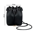 thumbnail image 2 of Women's bucket Bag and purse fringe pull rope bucket bag fashionable one-shoulder crossbody bag novelty crossbody bag - black, 2 of 5