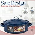 thumbnail image 3 of Alpine Cuisine Enamel Steel Dark Blue Speckle Dutch Oven 5.3 Quart - Non-Stick Coating Dutch Oven Pot with Lid & Eco-Friendly Carrying Handles, Multi-Purpose Cookware Pot for Baking, Roasting, 3 of 7