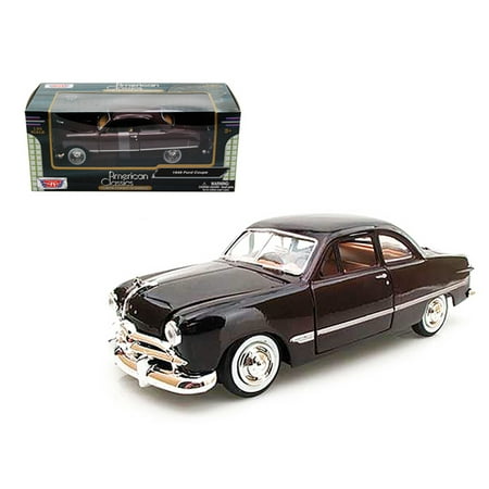1949 Plymouth Coupe - 1949 Ford Coupe Burgundy 1/24 Diecast Model Car by Motormax