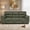81" Olive Green, variant on 69" 2 Seater Loveseat Sofa, Chenille Comfy Upholstered Small Couch with 2 Throw Pillows for Living Room, Apartment, Office (Dark Grey)