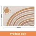 thumbnail image 5 of Make Your Bathroom Stand Out with this Retro Sun, Colorful Boho Bath Mat - Non-Slip Half Circle Rug, Soft Water Absorbent Fiber, Cute Semi Round Rainbow Design, 20x32 inch, 5 of 5