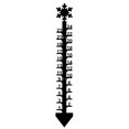 thumbnail image 1 of Snowfall Measuring Gauge - Iron Material, 85-90cm Length, Easy Install, Outdoor Winter Decor, 1 of 8