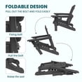 thumbnail image 4 of JUSTLET 5-Piece Adirondack Chair Set W/ Ottoman and Side Table, Adjustable Backrest Adirondack Chair, Gray, 4 of 8
