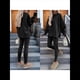 thumbnail image 5 of Sudaderas Oversize para Mujer, Cuello Redondo, Larga, Informales, Holgadas, con Aberturas, para Otoño Negro L, 5 of 9