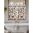 thumbnail image 4 of Coffee Beans Bathroom Window Curtain, Funny Cartoon Brown Cake Hot Chocolate Cup Light Filtering Coffee Kitchen Curtains, Bedroom Living Room Curtains 2 Panel 84"x54", 4 of 6