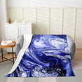 thumbnail image 2 of Abstract Marble Throw Blanket for Women Men,Purple Marble Fleece Blanket Twin 60x80 inch,Vintage Marble Texture Flannel Blanket,Abstract Fluid Ink Spiral Swirl Bed Blanket for Bedroom Office, 2 of 4