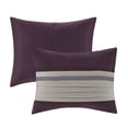 thumbnail image 5 of Luxurious Faux Suede Bedding Sets 7Piece Queen Size Purple with Decorative Touches, 5 of 10