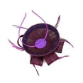 thumbnail image 4 of Tea Party Hats for Women! Comdrip Handmade Women Hair Clip Feather Wedding Casual Fascinator Headpieces Ladies Hats for Tea Party Purple One Size, 4 of 6