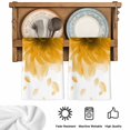thumbnail image 5 of Modern Yellow Kitchen Towels Set of 2, Gradient Floral Abstract Bohemian White Absorbent Dish Towels for Kitchen, Microfiber Hand Towel, Quick Drying Tea Towel for Cleaning Decorative Dishcloths, 5 of 7