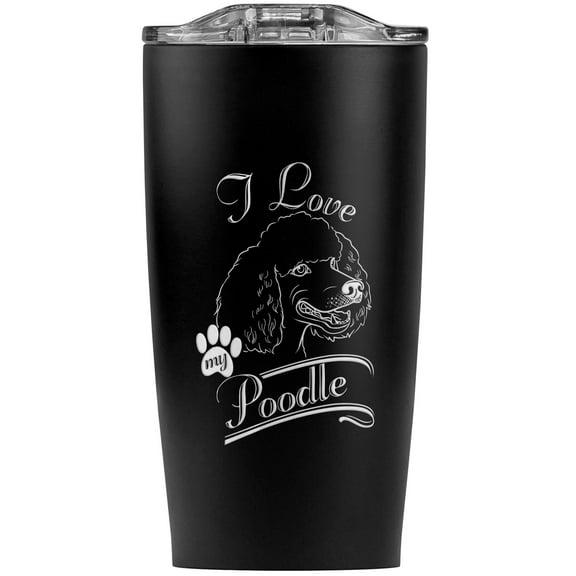 I Love My Poodle Stainless Steel 20 oz Travel Tumbler, Vacuum Insulated & Double Wall with Leakproof Sliding Lid | Great for Coffee/Hot Drinks and Cold Beverages
