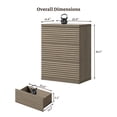 thumbnail image 6 of SICOTAS 33.7" Tall 3 Drawer Nightstand Dresser for Bedroom, Modern Fluted Small Chest of Drawers with Slide Rails, Wood Modular Storage Cabinet Set of 3, End Table for Living Room, Grey Alder, 6 of 8
