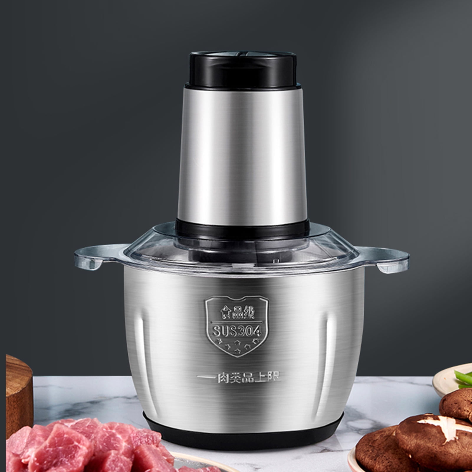 Bear Meat Grinder Food Chopper Blender Electric 304 Stainless Steel Garlic  Chopper Meat Cutter Machine Electrical Food Processor