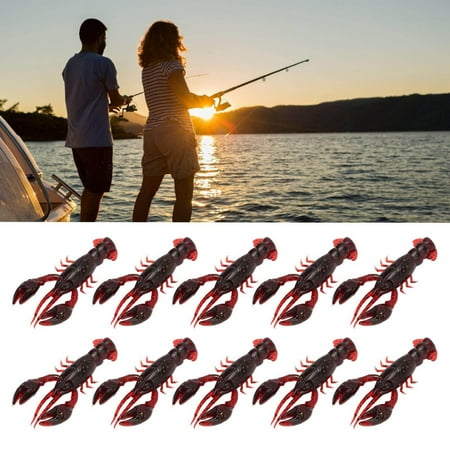 Soft Fishing Lure Crawfish Bait Shrimp Lobster Claw Artificial Lure 10pcs Soft Lure Baits