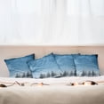 thumbnail image 3 of Ambesonne Winter Throw Pillow Cover 4 Pack, Xmas Blue Forest Trees, 16", Blue White, 3 of 6