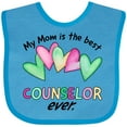 thumbnail image 3 of Inktastic My Mom is the Best Counselor Ever Boys or Girls Baby Bib, 3 of 4