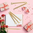 thumbnail image 4 of Valentine Heart Shaped Pens Black Ink Retractable Metal Decorative Pens for Party Favor Wedding Bridal Shower Gifts(Gold), 4 of 4