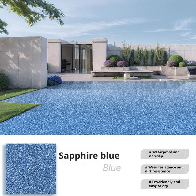 High-Gloss Marble Effect Self-leveling Floor Coating Garage Waterproof Paint#