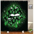 thumbnail image 3 of Juego de 4 cortinas de ducha Get Naked, lujosas y brillantes decoraciones de baño con citas divertidas de cristales brillantes, cortina de ducha de tela negra impermeable, alfombrilla de baño, 3 of 7