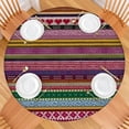 thumbnail image 2 of Elastic Edge Round Table Cover in Floral Boho Print, 44 Inch Fits 38-42 Inch Tables Durable, 2 of 7