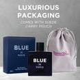 thumbnail image 7 of NovoGlow Blue De Paris For Men - 3.4 Fl. Oz. 100ml Men's Perfume Carrying Pouch - Refreshing Combination of Woody Floral & Fruity Scents - Masculine Scent Lasts All Day A Gift for Any Occasion, 7 of 7