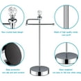 thumbnail image 3 of AUR Bath Hand Towel Holder Standing, Stainless Steel Stable Free-Standing Towel Bar for Bathroom Kitchen Countertop, Rustic Towel Ring Stand with Crystal Ball 15.7” H (Polished Chrome, 2 Pack), 3 of 12