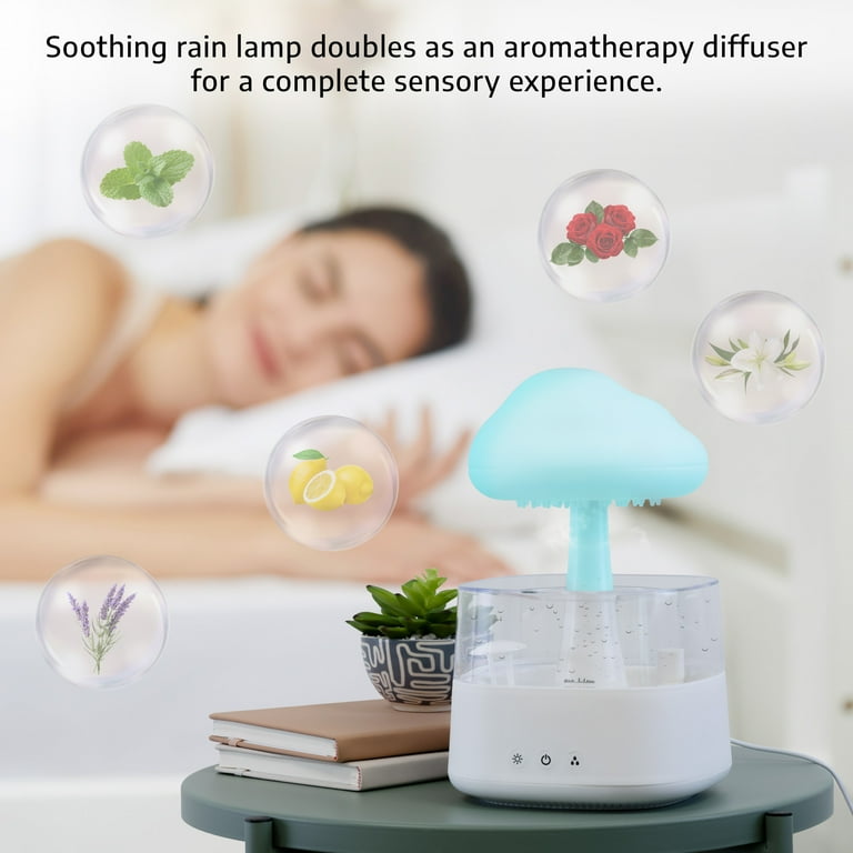 アイドル MIKROKOSMOS MOOD LAMP Pink Mushroom Lamp,Glass Mushroom Bedside Table Lamps
