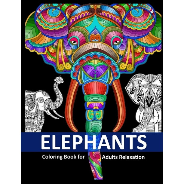 relaxing coloring pages elephant i love