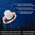 thumbnail image 2 of Gem Stone King 18K Rose Gold Plated Silver Simulated White Opal and Lab Grown Diamond Engagement Ring for Women | 5.20 Cttw | Oval Cabochon 14X10MM | Gemstone October Birthstone | Size 9, 2 of 6